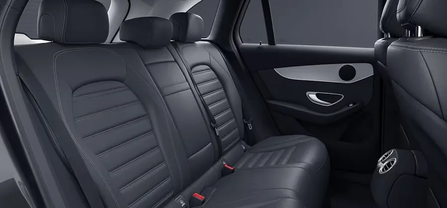 Roomy leather back seats with generous legroom